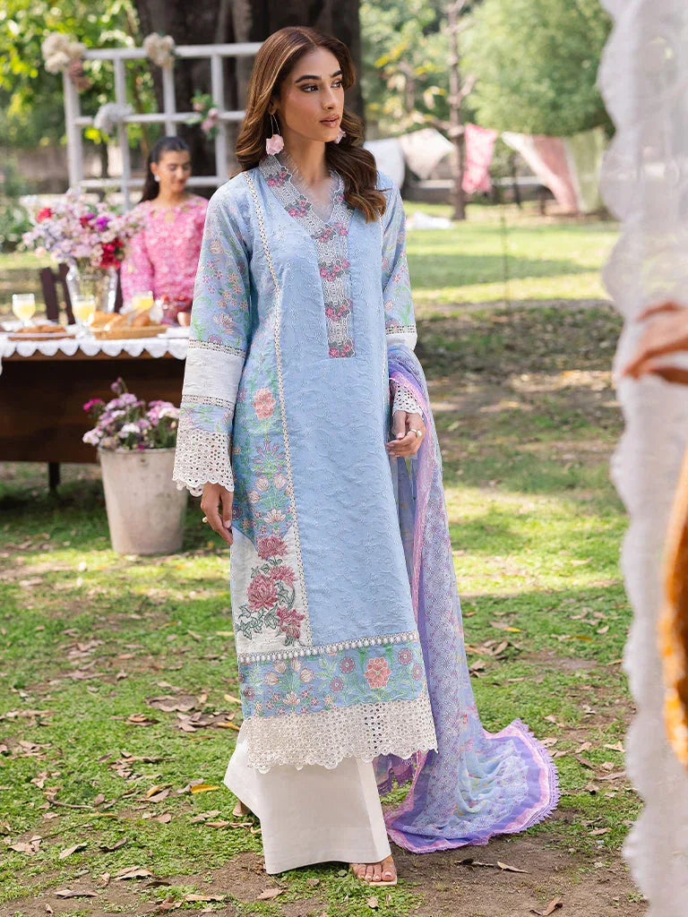 Rajbari | Schiffli Printkari Exclusive | Schiffli Printkari - 04 - Aqsa Fabrics