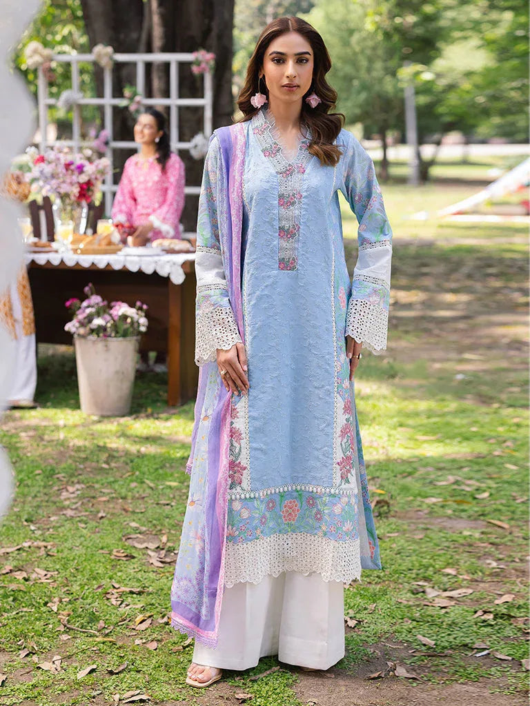 Rajbari | Schiffli Printkari Exclusive | Schiffli Printkari - 04 - Aqsa Fabrics