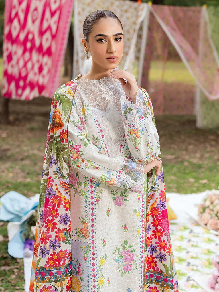 Rajbari | Schiffli Printkari Exclusive | Schiffli Printkari - 08 - Aqsa Fabrics