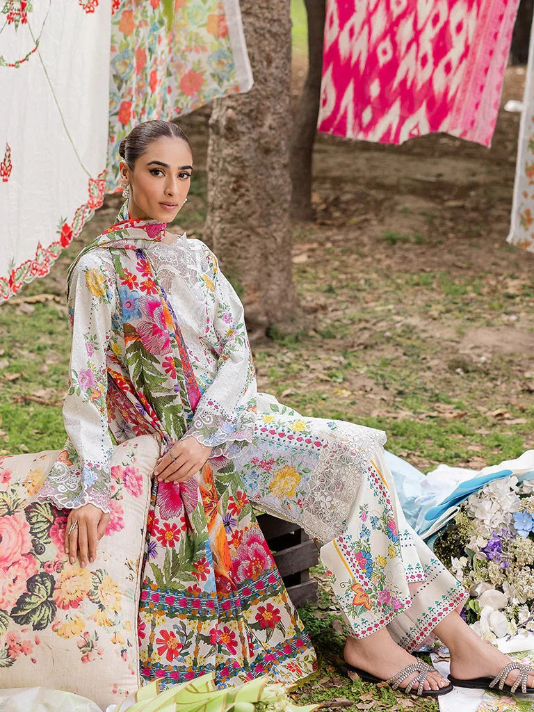 Rajbari | Schiffli Printkari Exclusive | Schiffli Printkari - 08 - Aqsa Fabrics