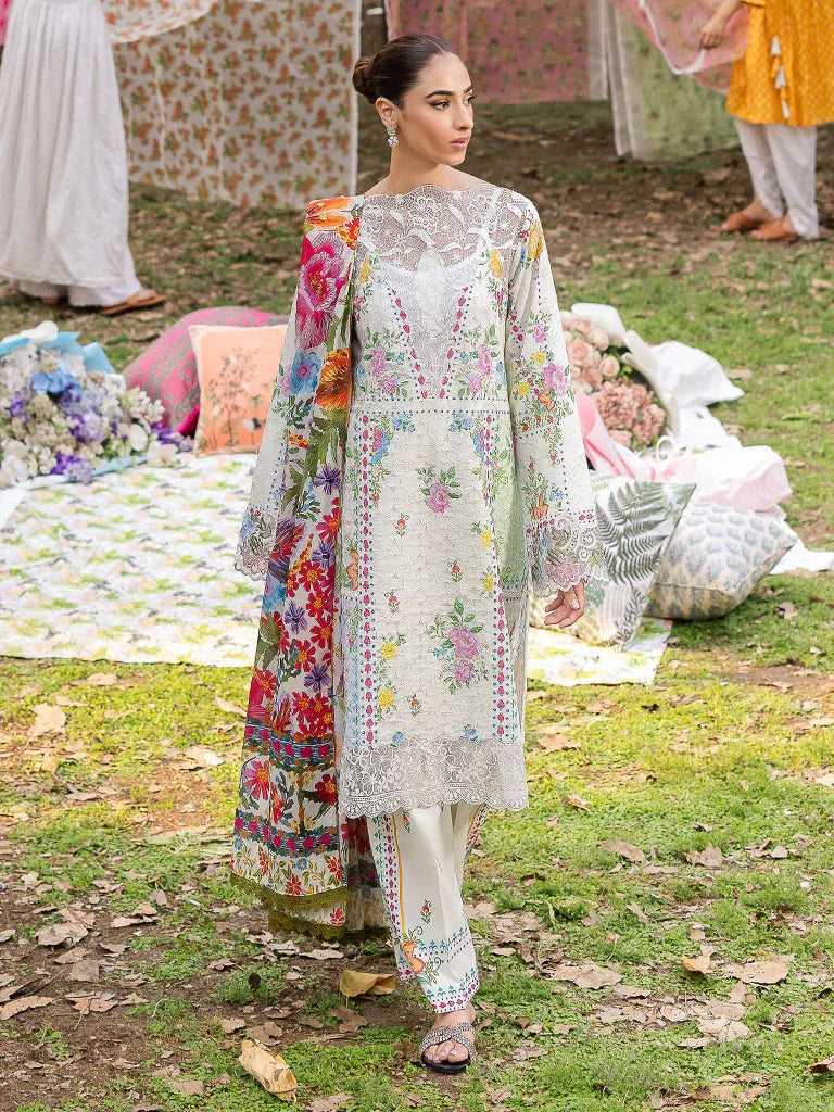 Rajbari | Schiffli Printkari Exclusive | Schiffli Printkari - 08 - Aqsa Fabrics