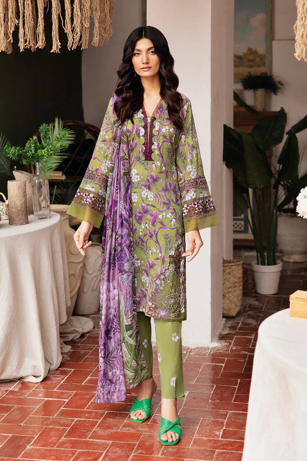 Ramsha | Rangrez Lawn Collection | N-410 - Aqsa Fabrics