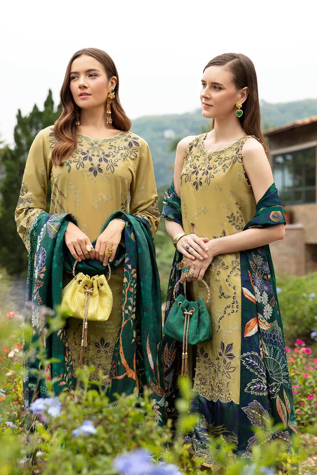 Ramsha | Andaz Collection | OLIVE GREEN - Aqsa Fabrics