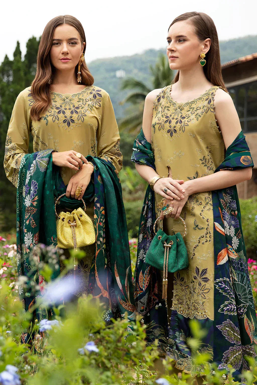 Ramsha | Andaz Collection | OLIVE GREEN - Aqsa Fabrics