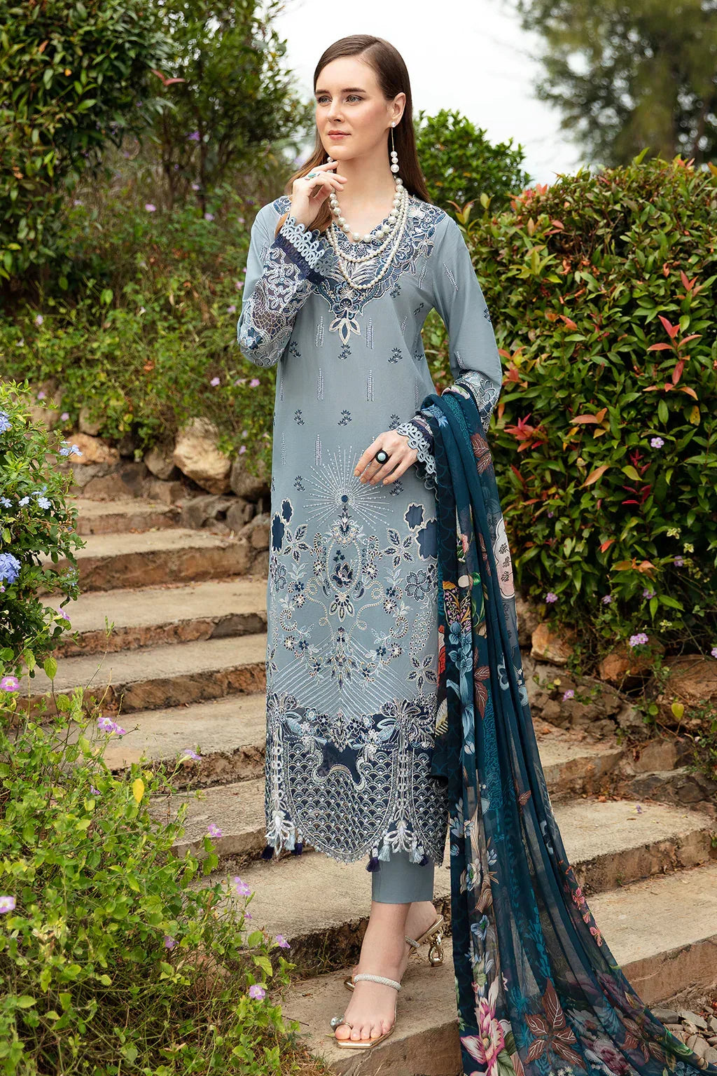 Ramsha | Andaz Collection | ALICE BLUE - Aqsa Fabrics