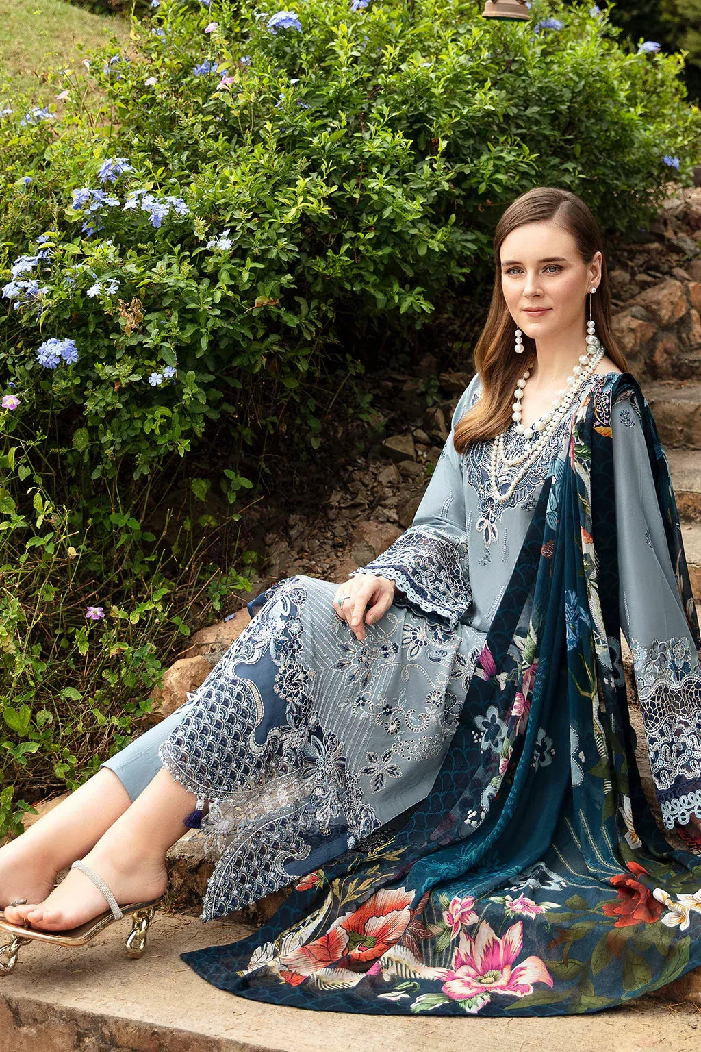 Ramsha | Andaz Collection | ALICE BLUE - Aqsa Fabrics