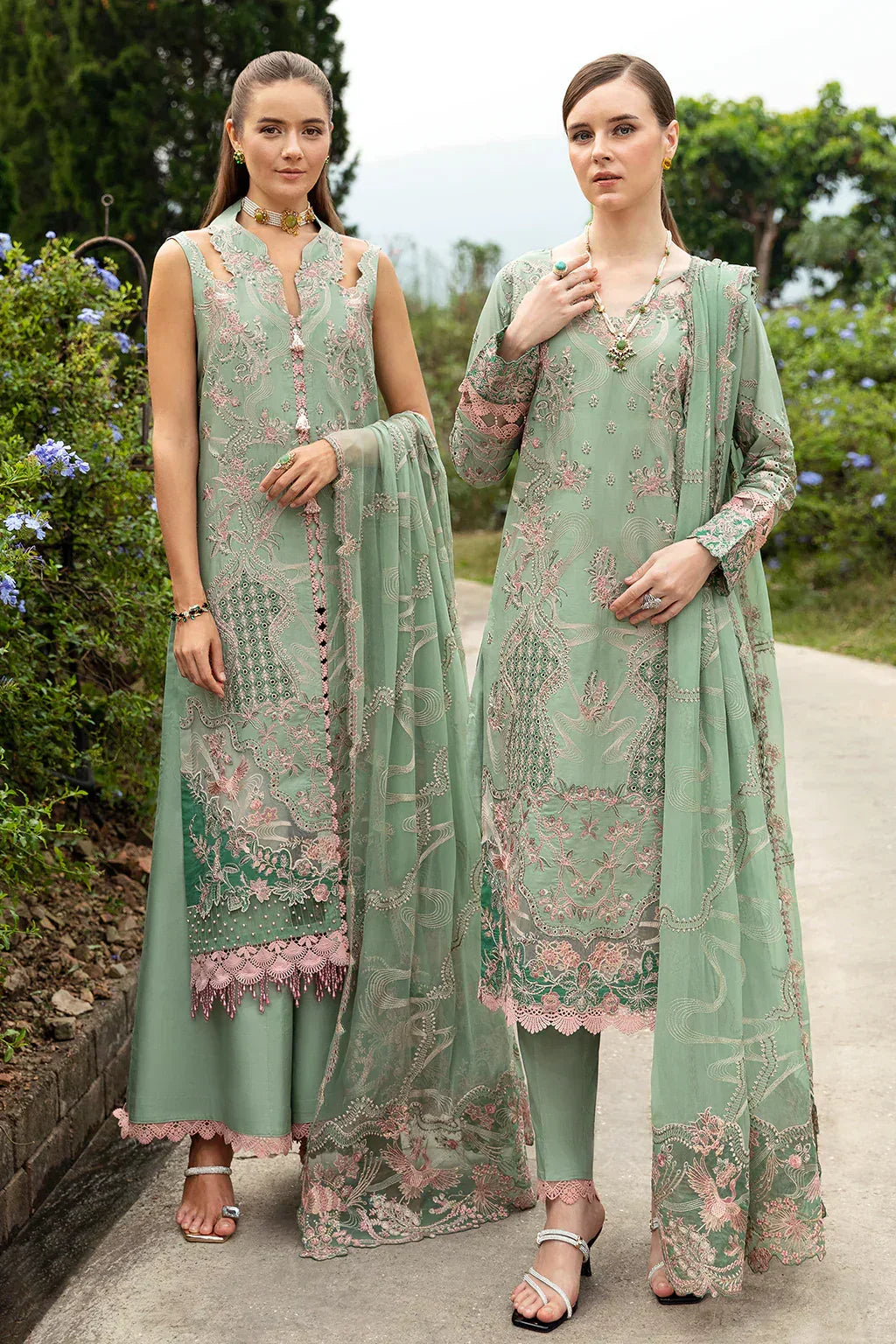 Ramsha | Andaz Collection | PASTEL GREEN - Aqsa Fabrics