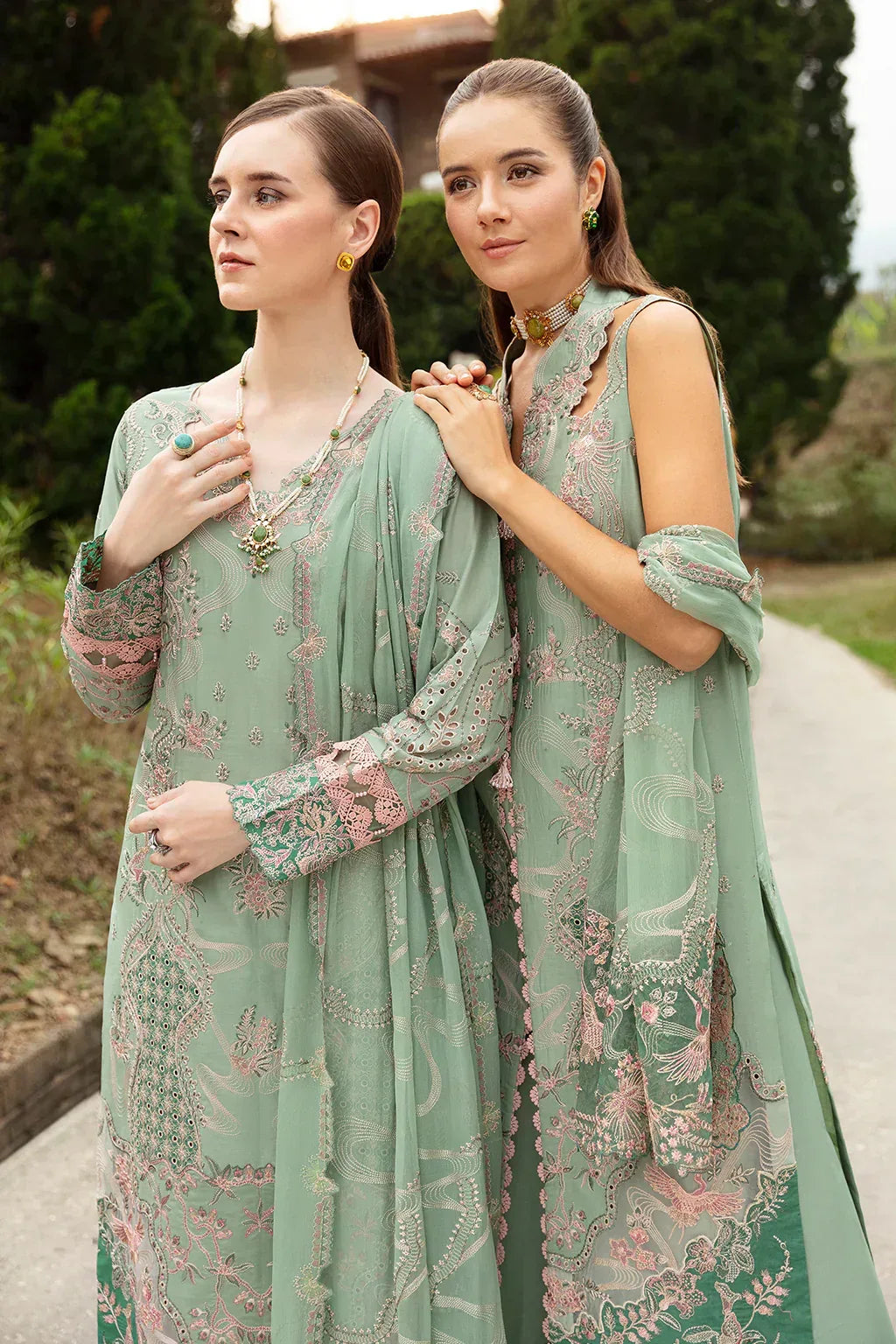Ramsha | Andaz Collection | PASTEL GREEN - Aqsa Fabrics