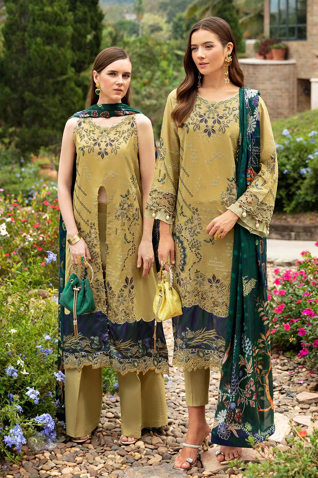 Ramsha | Andaz Collection | OLIVE GREEN - Aqsa Fabrics