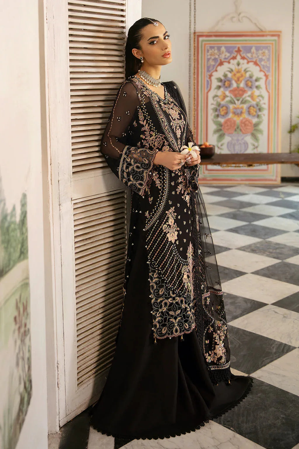 Ramsha | Dastak Luxury Chiffon Collection |  Q-106 - Aqsa Fabrics
