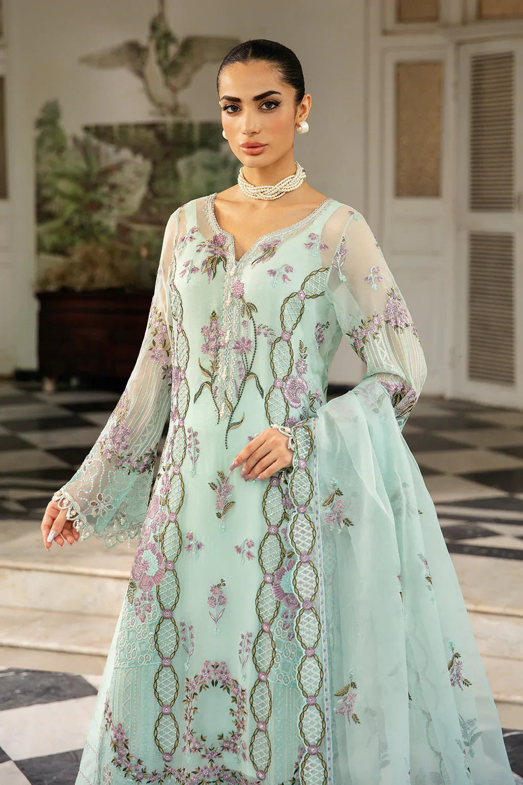 Ramsha | Dastak Luxury Chiffon Collection | Q-102 - Aqsa Fabrics