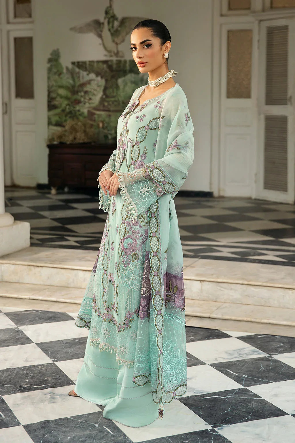 Ramsha | Dastak Luxury Chiffon Collection | Q-102 - Aqsa Fabrics