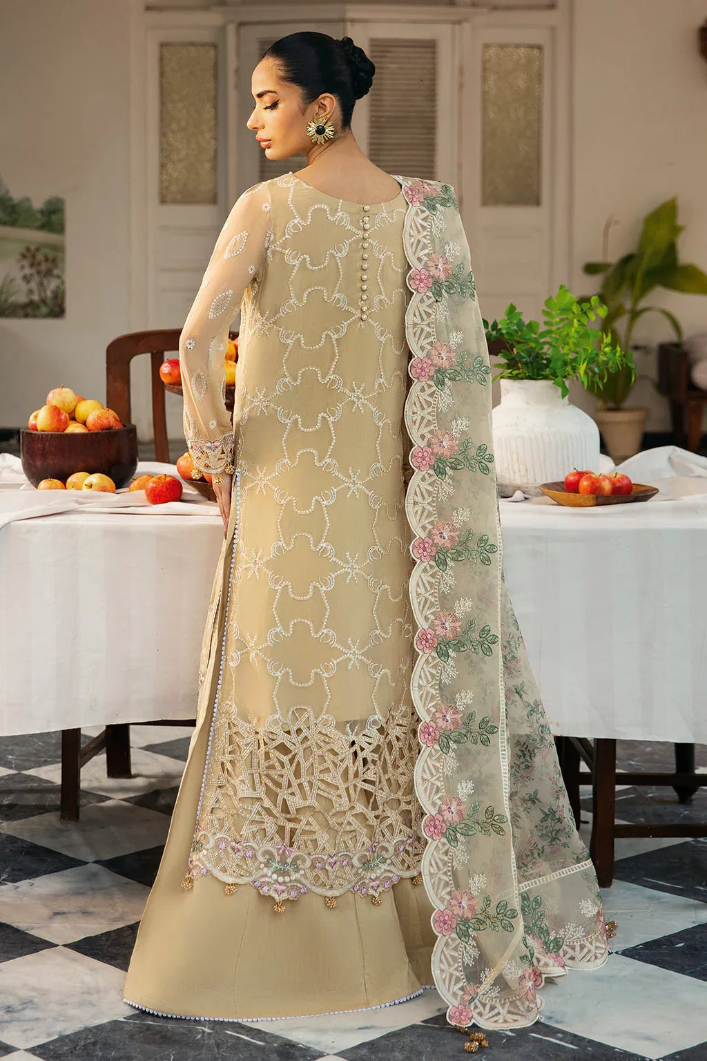 Ramsha | Dastak Luxury Chiffon Collection |  Q-105 - Aqsa Fabrics