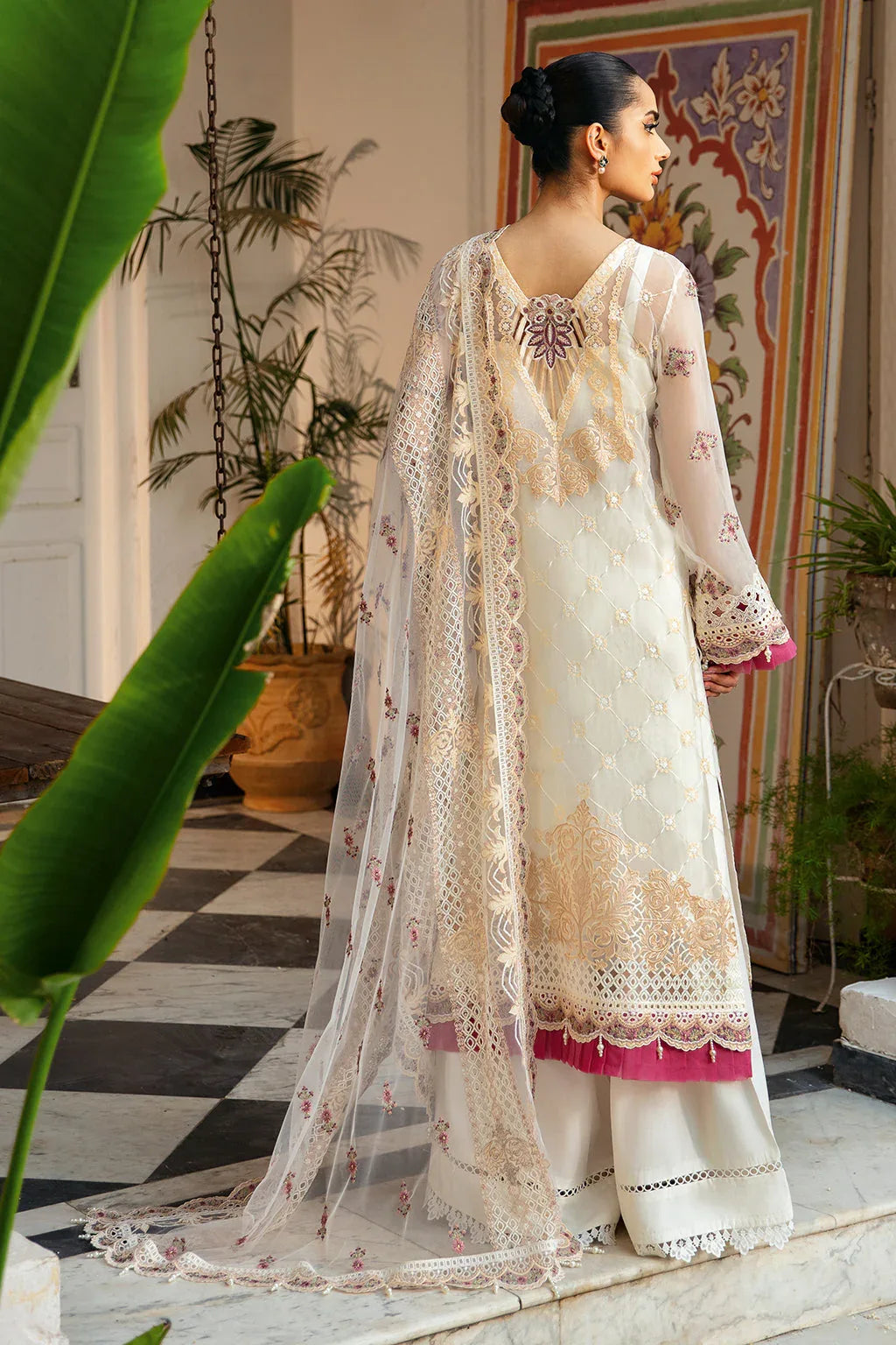 Ramsha | Dastak Luxury Chiffon Collection |  Q-107 - Aqsa Fabrics