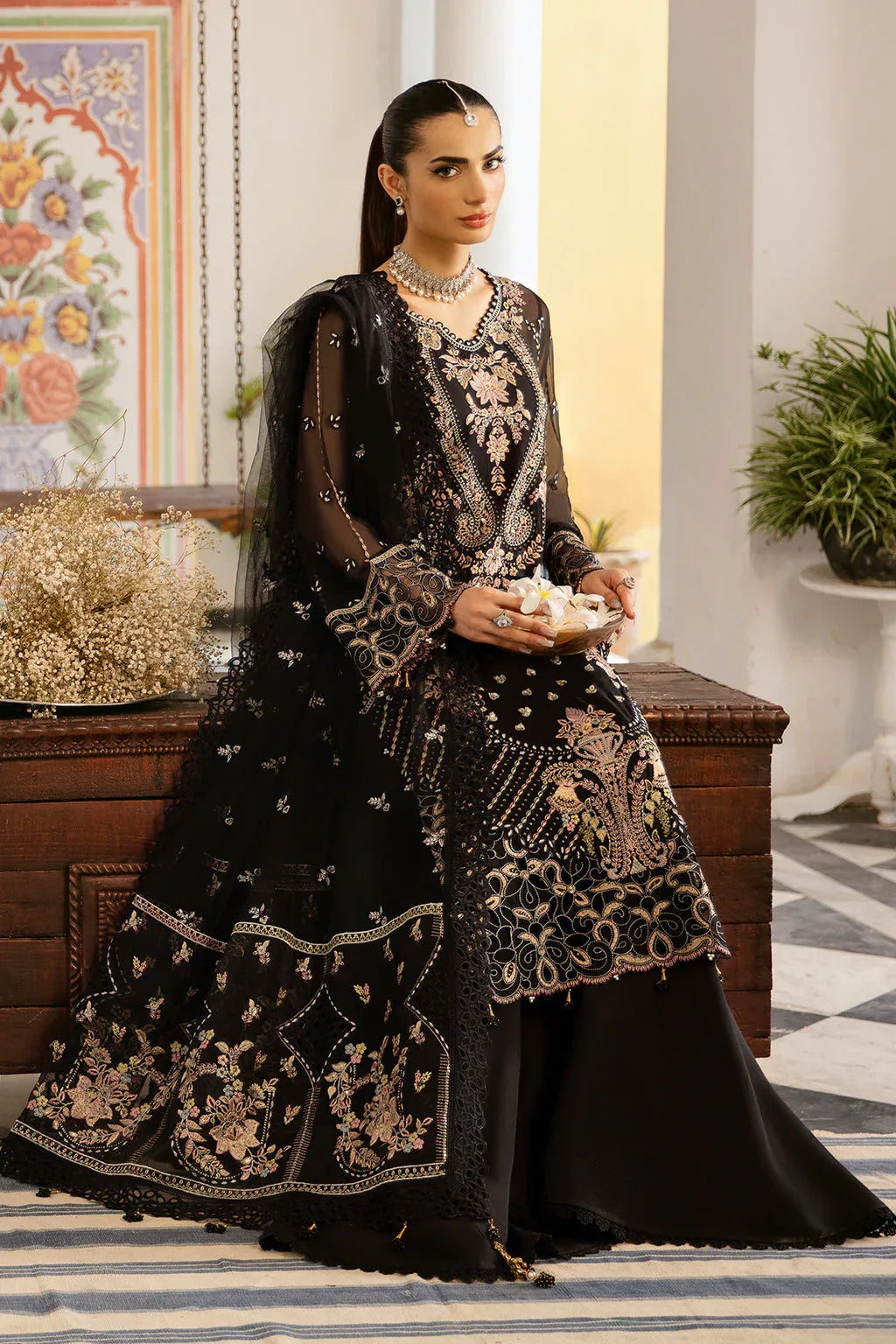 Ramsha | Dastak Luxury Chiffon Collection |  Q-106 - Aqsa Fabrics
