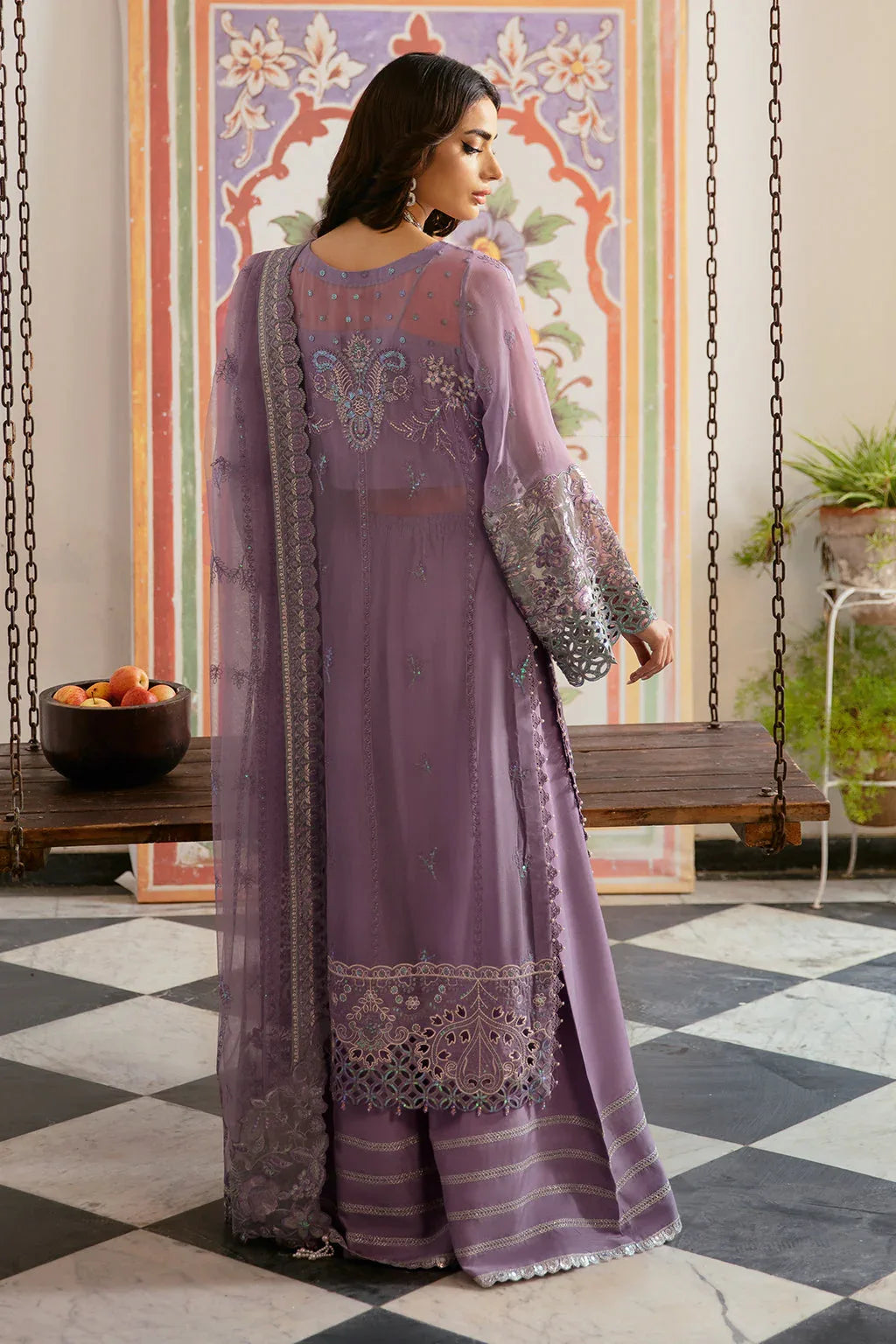 Ramsha | Dastak Luxury Chiffon Collection |  Q-108 - Aqsa Fabrics