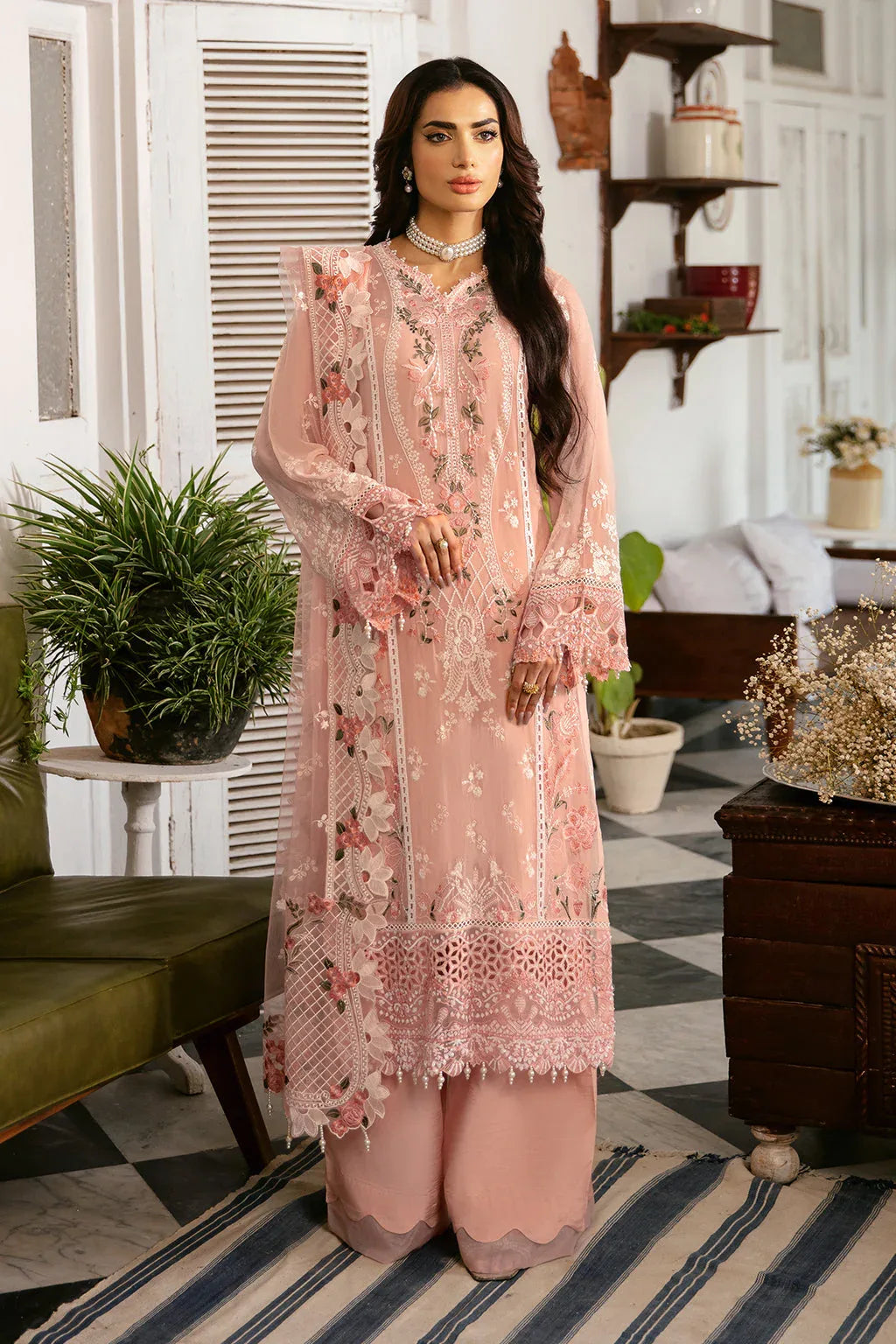 Ramsha | Dastak Luxury Chiffon Collection | Q-101 - Aqsa Fabrics