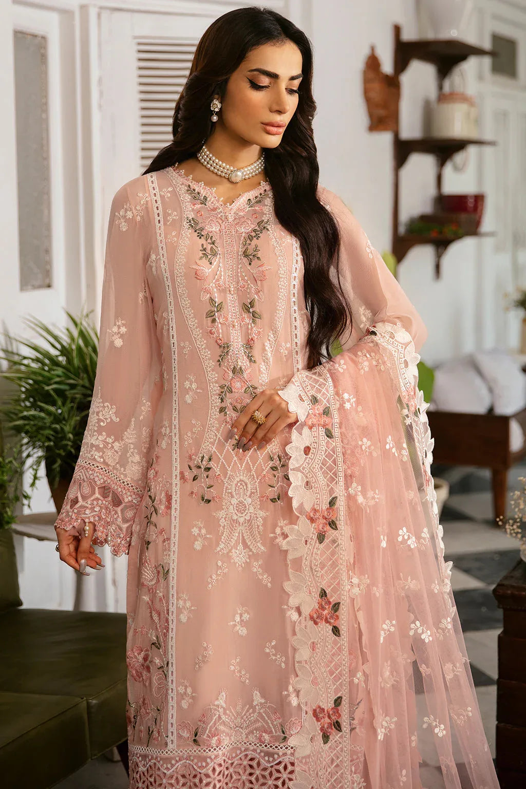 Ramsha | Dastak Luxury Chiffon Collection | Q-101 - Aqsa Fabrics