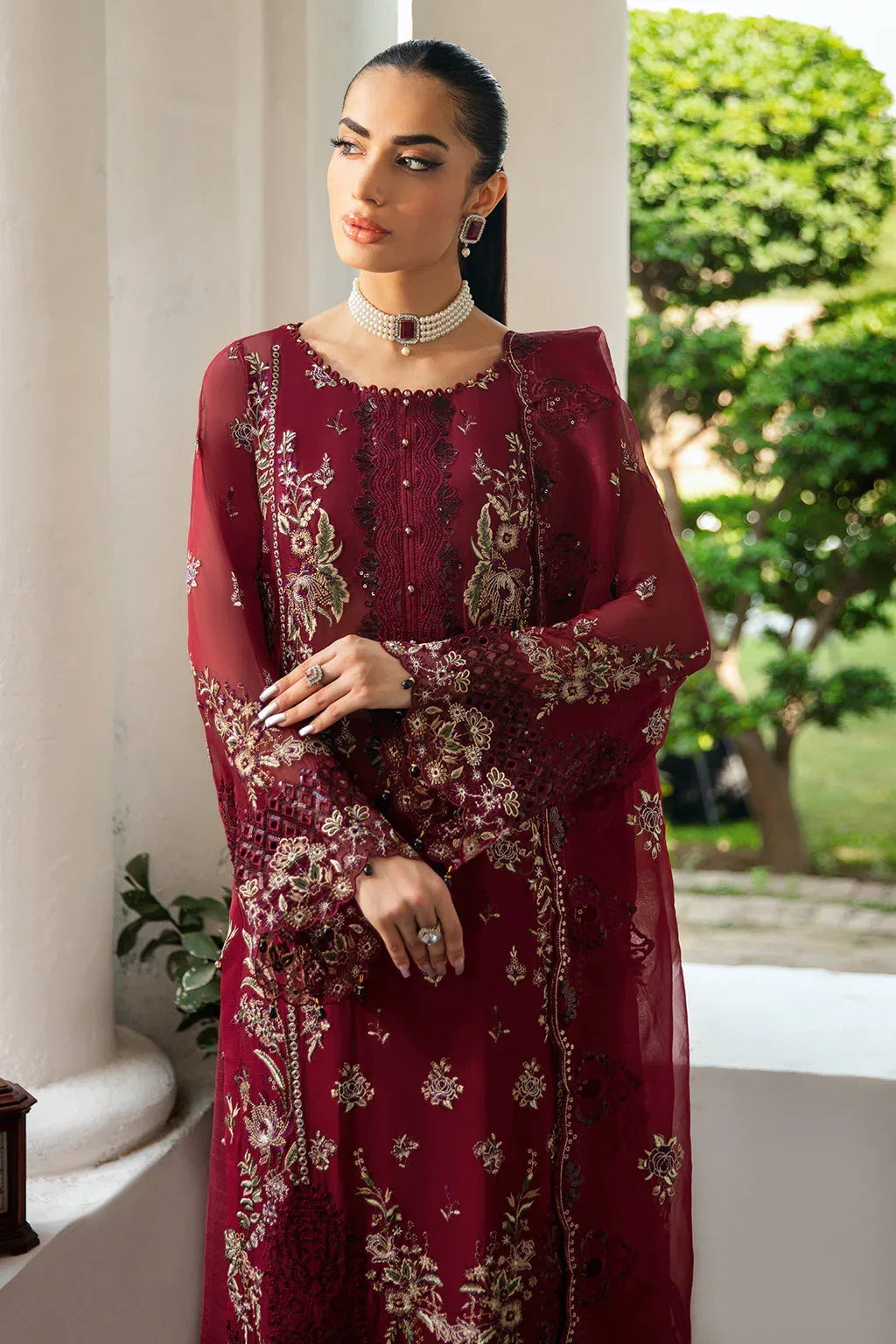 Ramsha | Dastak Luxury Chiffon Collection |  Q-103 - Aqsa Fabrics