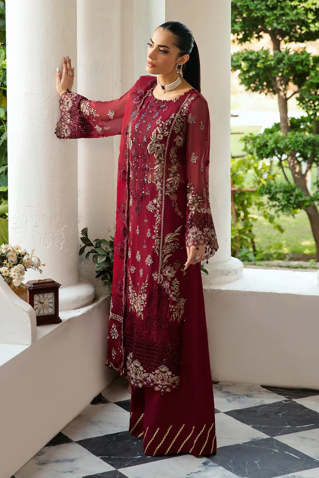 Ramsha | Dastak Luxury Chiffon Collection |  Q-103 - Aqsa Fabrics