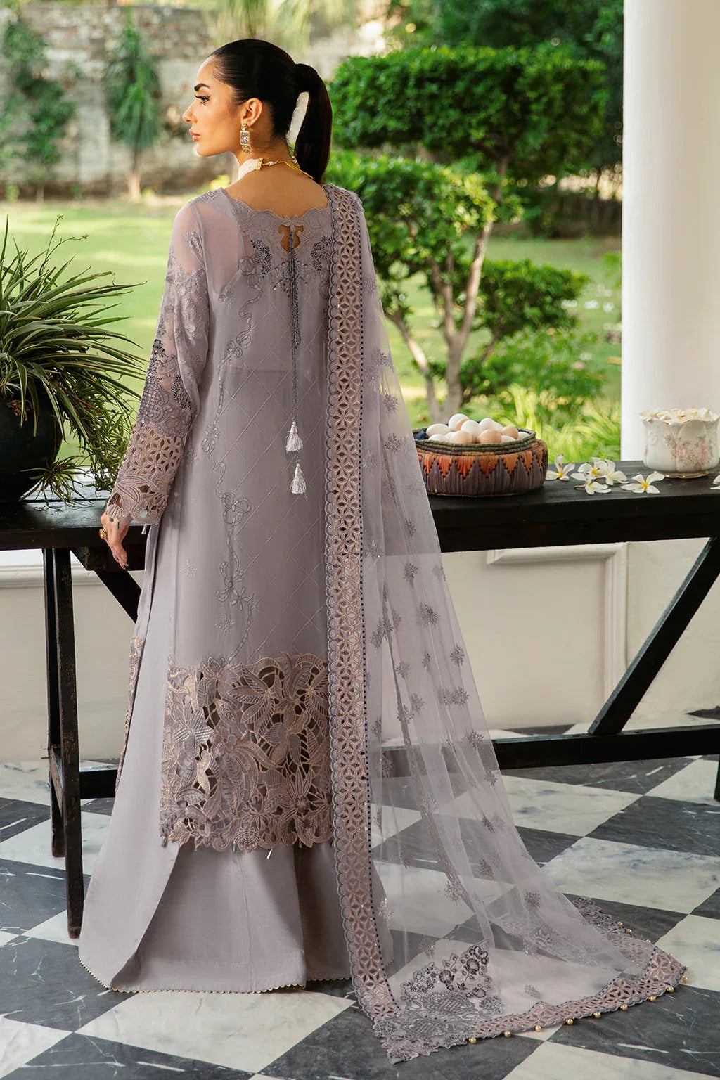 Ramsha | Dastak Luxury Chiffon Collection |  Q-104 - Aqsa Fabrics