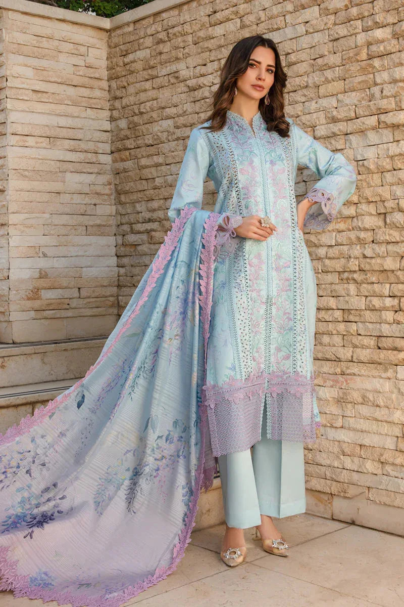 Rangrasiya | Carnation Summer 24 | Ocean - Aqsa Fabrics