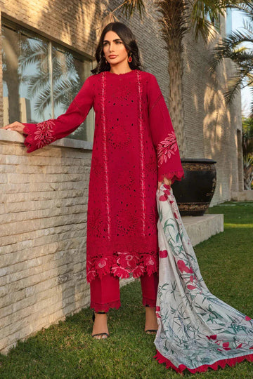 Rangrasiya | Carnation Summer 24 | Scarlet - Aqsa Fabrics