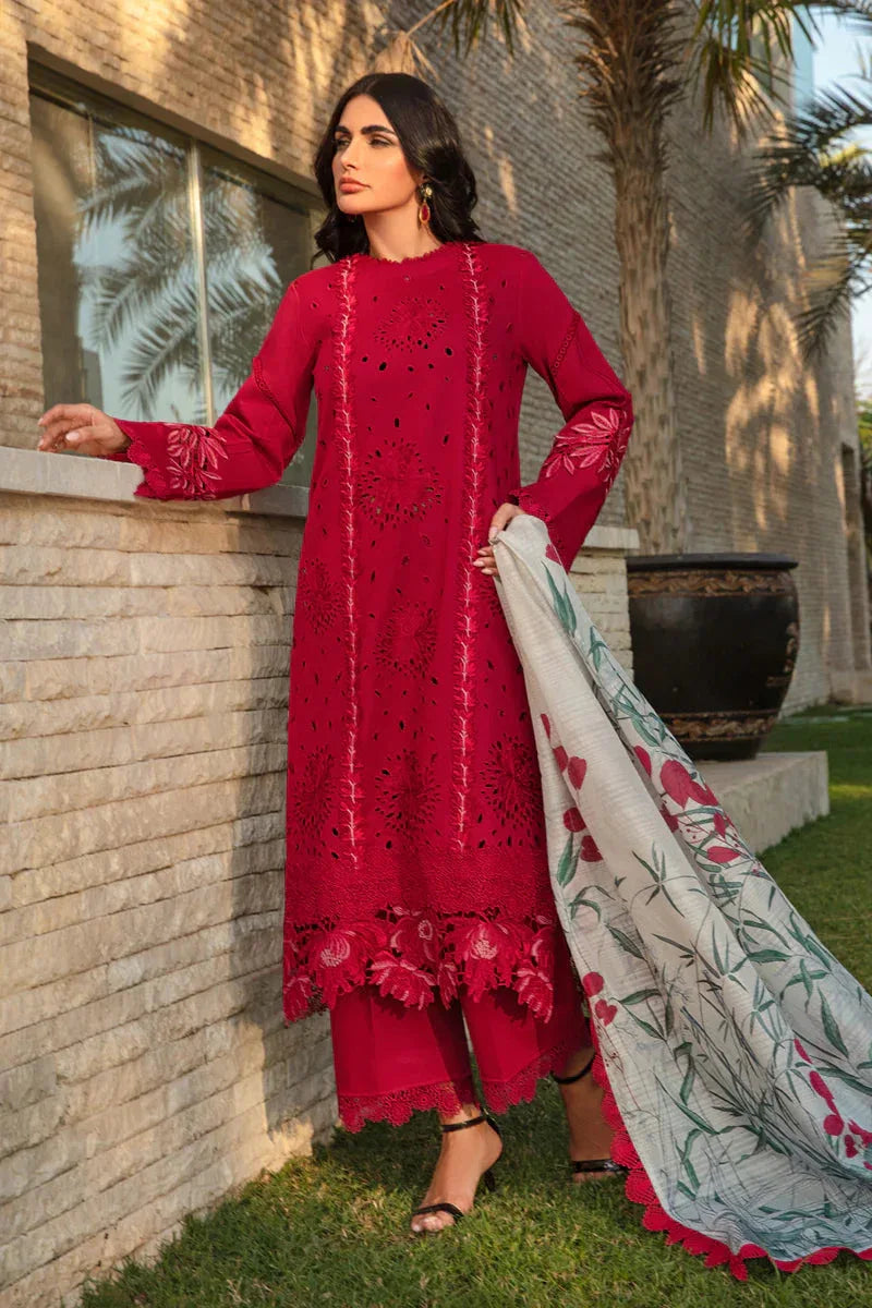 Rangrasiya | Carnation Summer 24 | Scarlet - Aqsa Fabrics