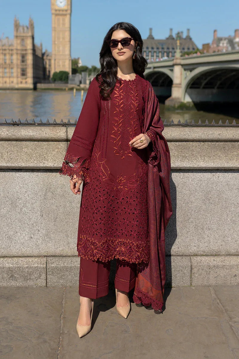 Rangrasiya | Carnation Winter Shawl | Audrey - Aqsa Fabrics