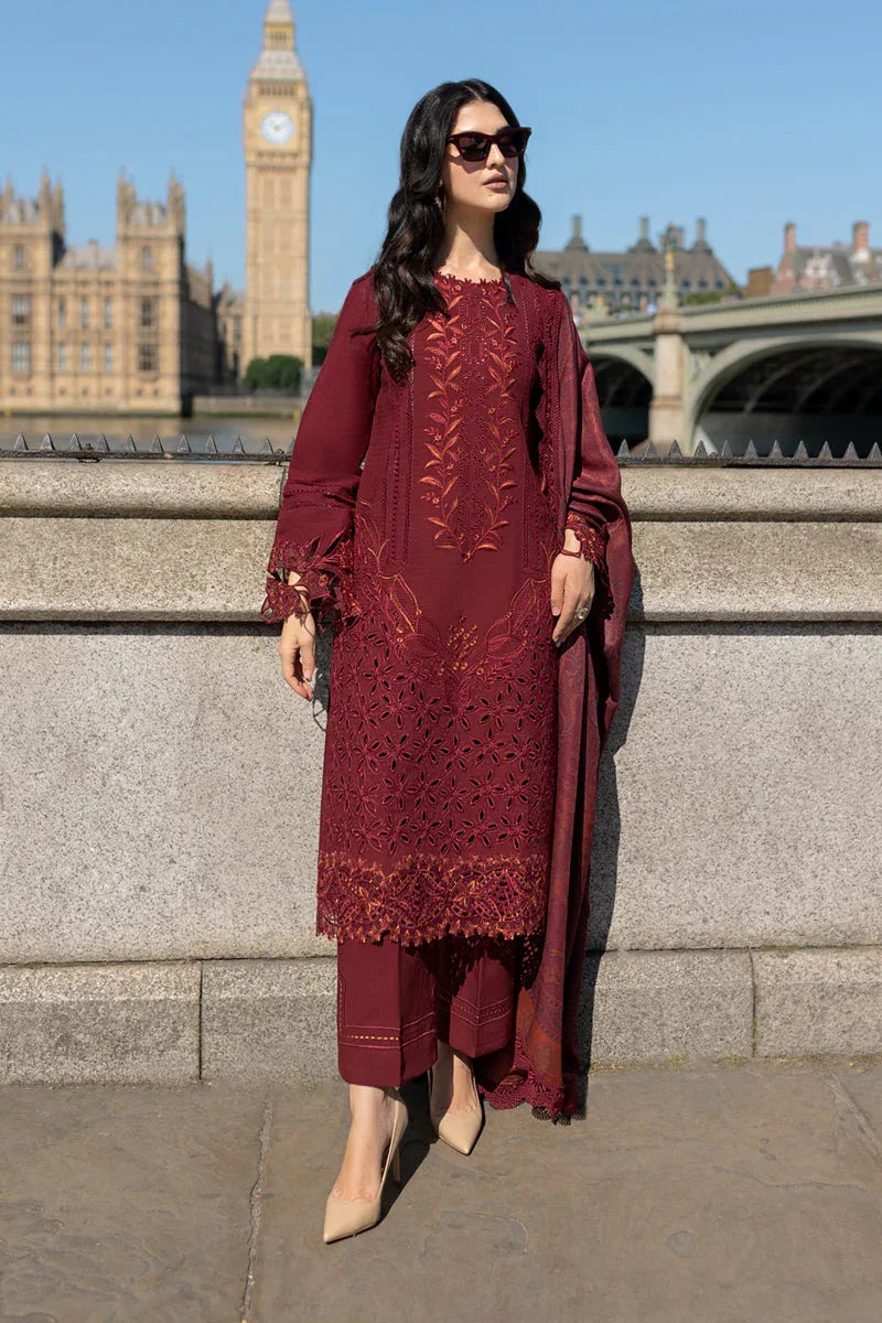 Rangrasiya | Carnation Winter Shawl | Audrey - Aqsa Fabrics