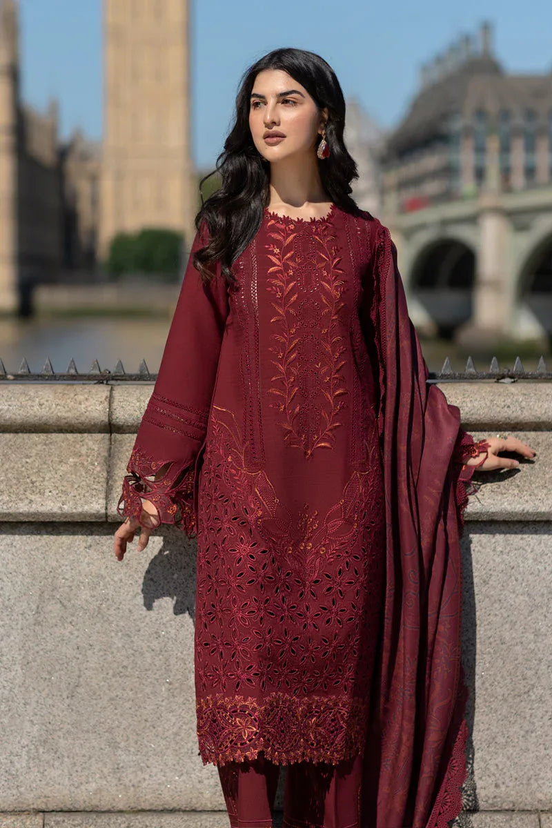 Rangrasiya | Carnation Winter Shawl | Audrey - Aqsa Fabrics