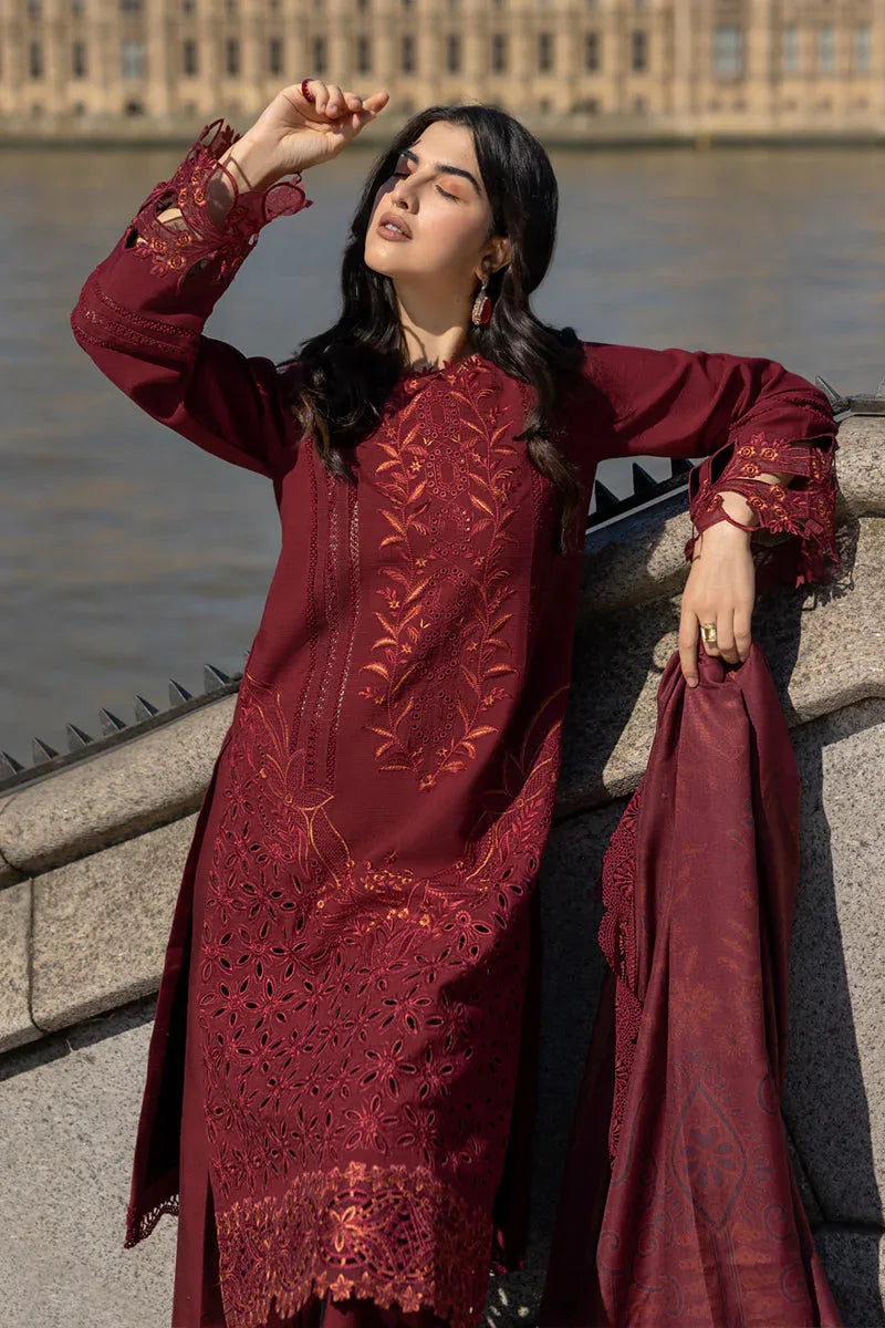 Rangrasiya | Carnation Winter Shawl | Audrey - Aqsa Fabrics