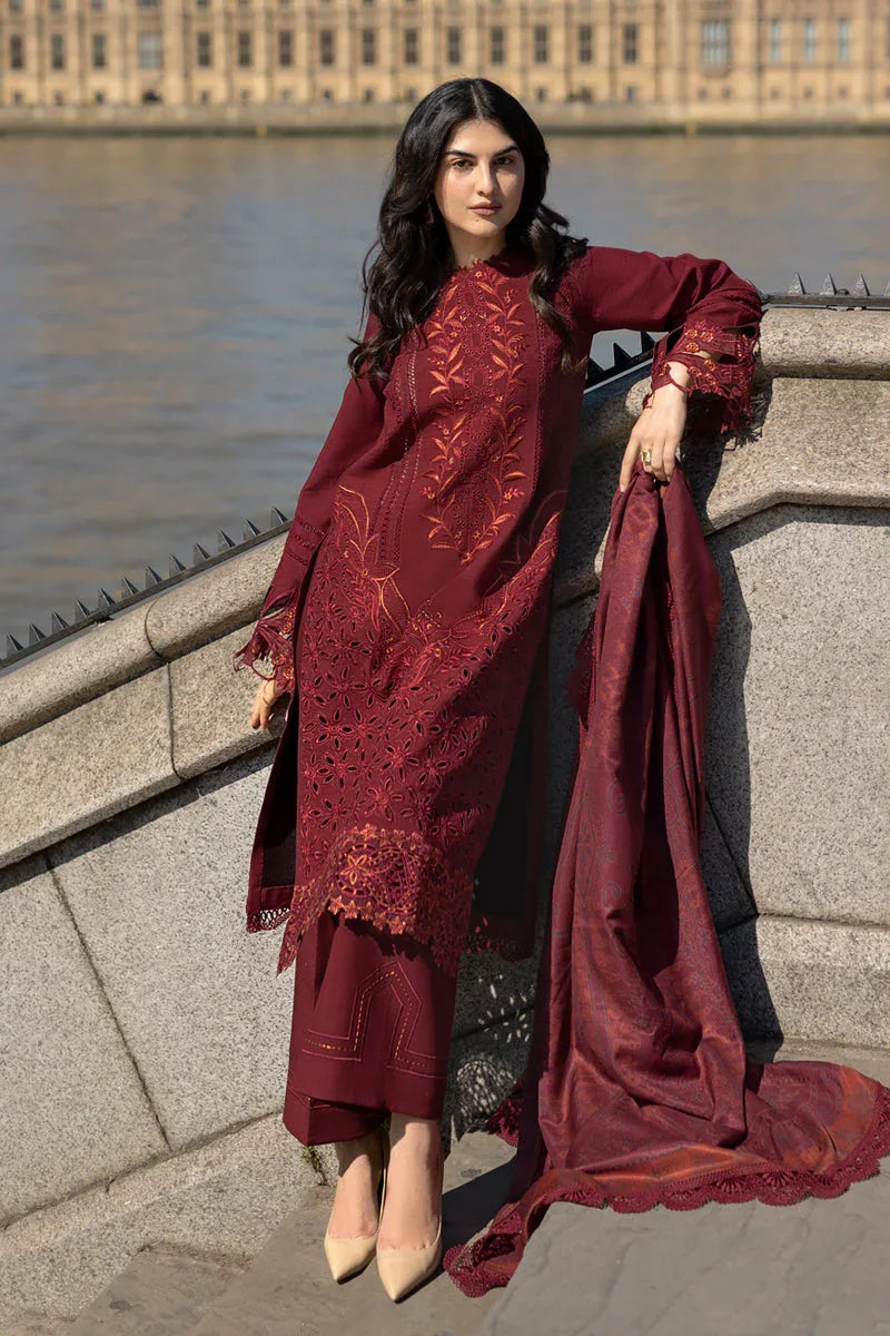 Rangrasiya | Carnation Winter Shawl | Audrey - Aqsa Fabrics