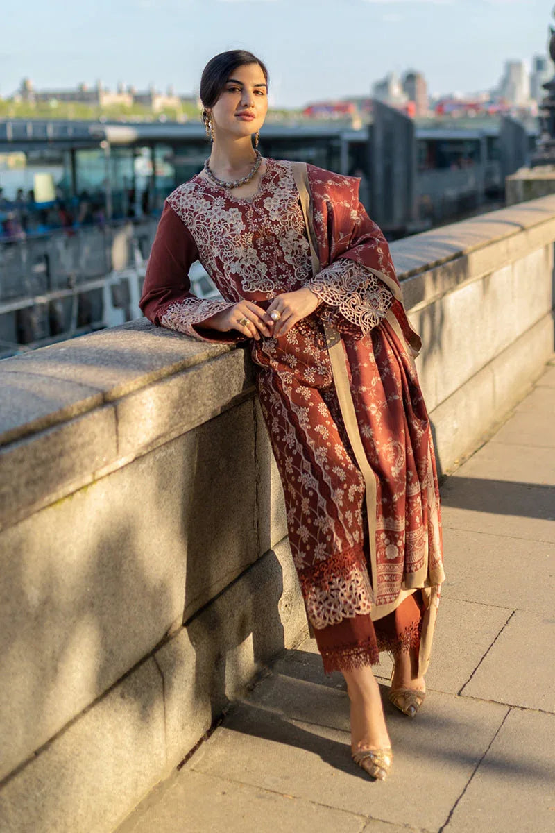 Rangrasiya | Carnation Winter Shawl | Ava - Aqsa Fabrics
