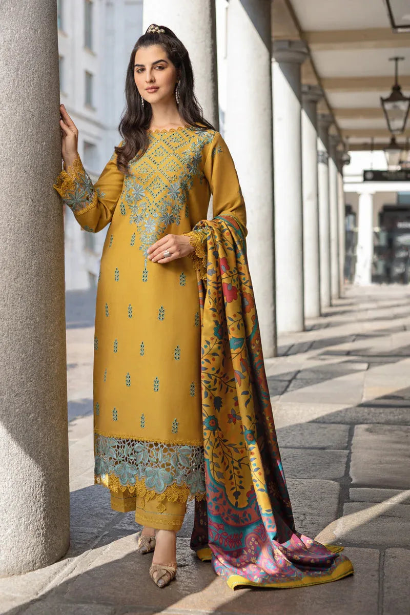 Rangrasiya | Carnation Winter Shawl | Evelyn - Aqsa Fabrics