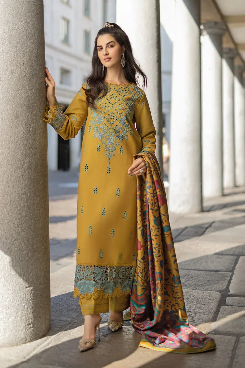 Rangrasiya | Carnation Winter Shawl | Evelyn - Aqsa Fabrics