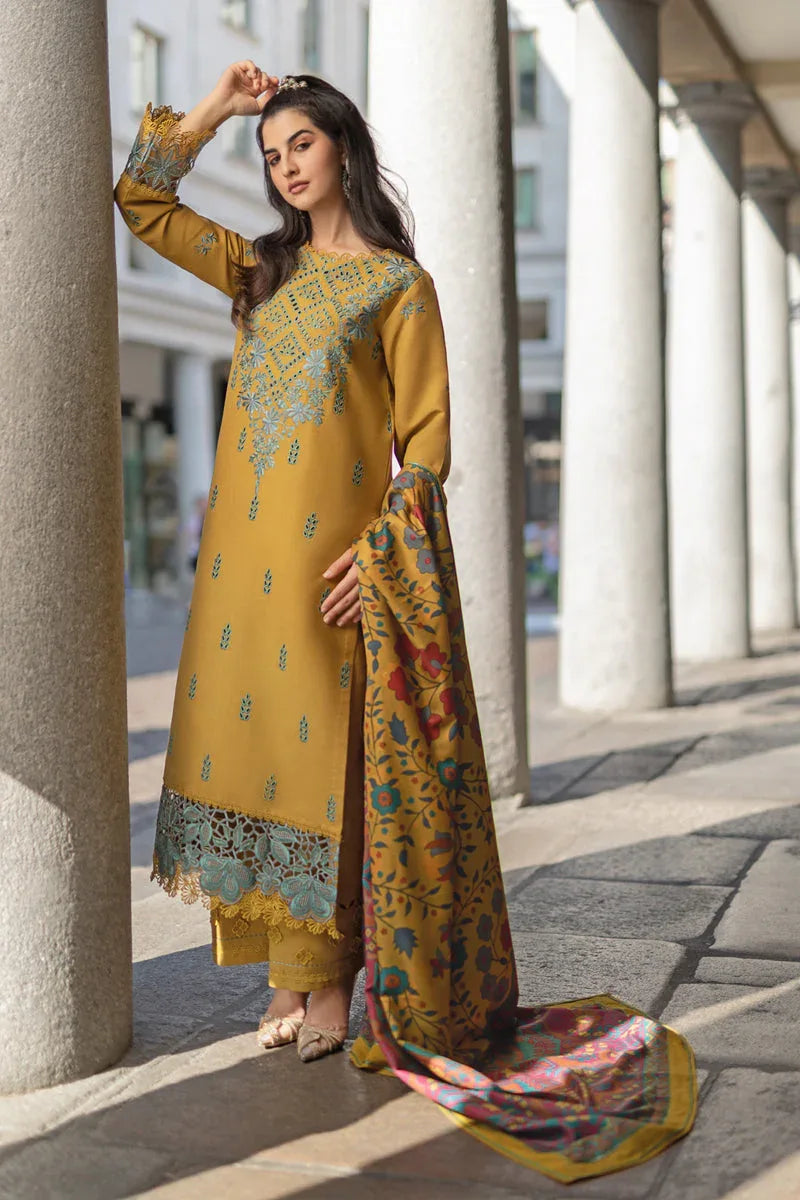 Rangrasiya | Carnation Winter Shawl | Evelyn - Aqsa Fabrics