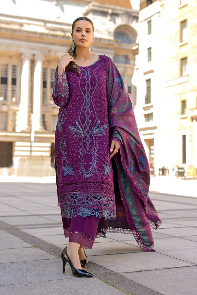 Rangrasiya | Carnation Winter Shawl | Freya - Aqsa Fabrics
