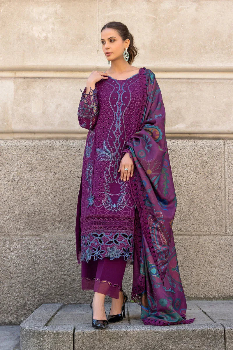 Rangrasiya | Carnation Winter Shawl | Freya - Aqsa Fabrics