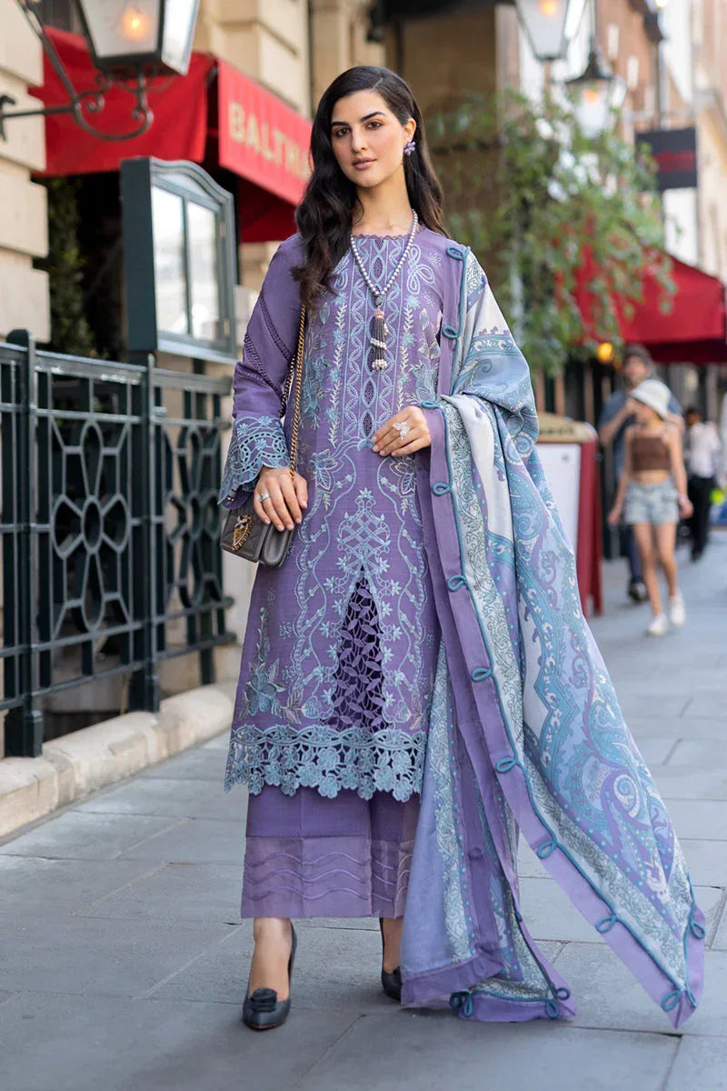 Rangrasiya | Carnation Winter Shawl | Lavender - Aqsa Fabrics