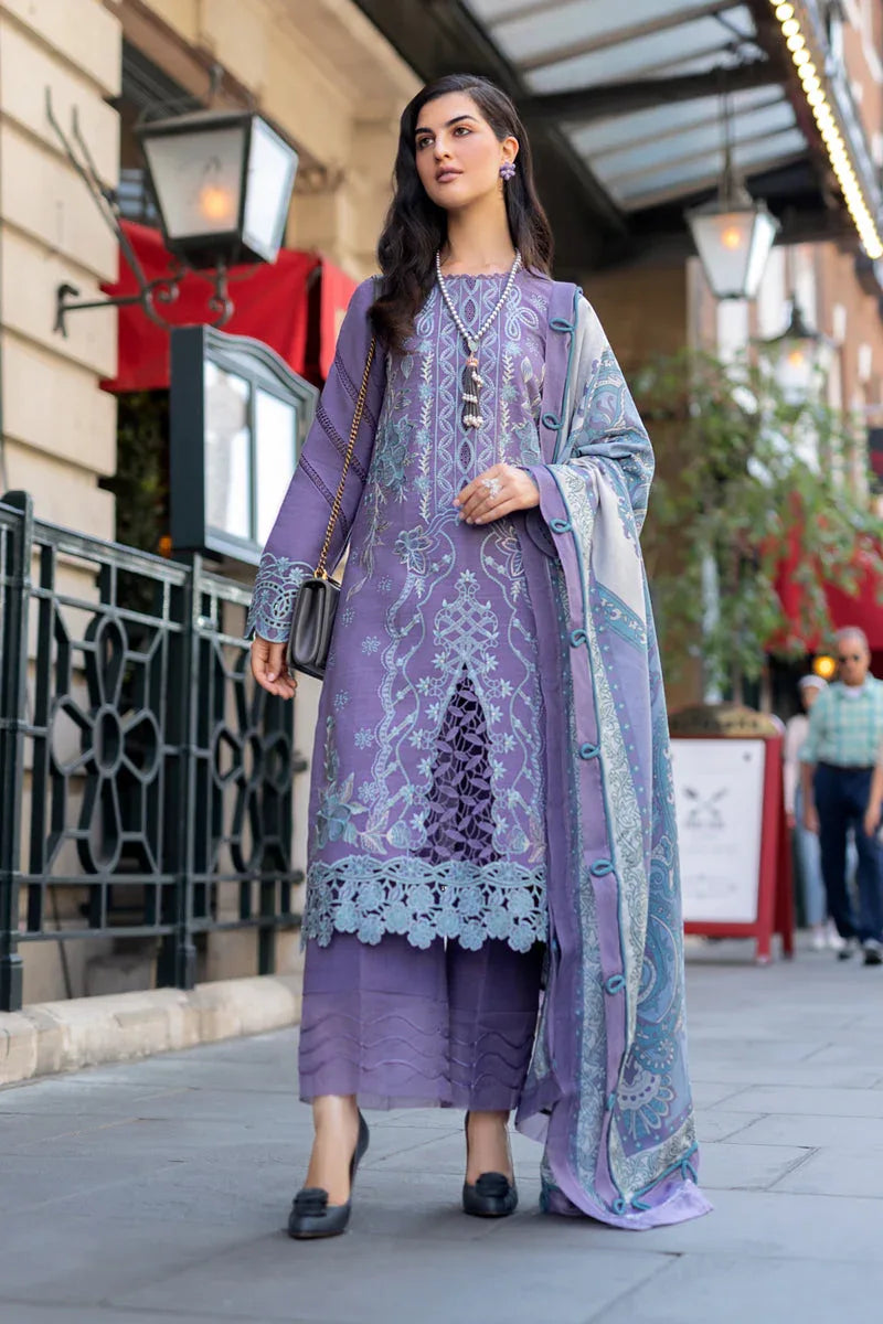 Rangrasiya | Carnation Winter Shawl | Lavender - Aqsa Fabrics