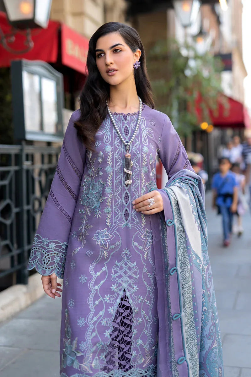 Rangrasiya | Carnation Winter Shawl | Lavender - Aqsa Fabrics
