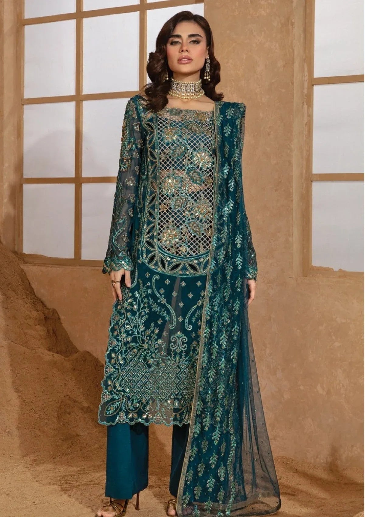 Rangrasiya | Chatoyer Wedding Formals 24 | D#01 - Zimil - Aqsa Fabrics