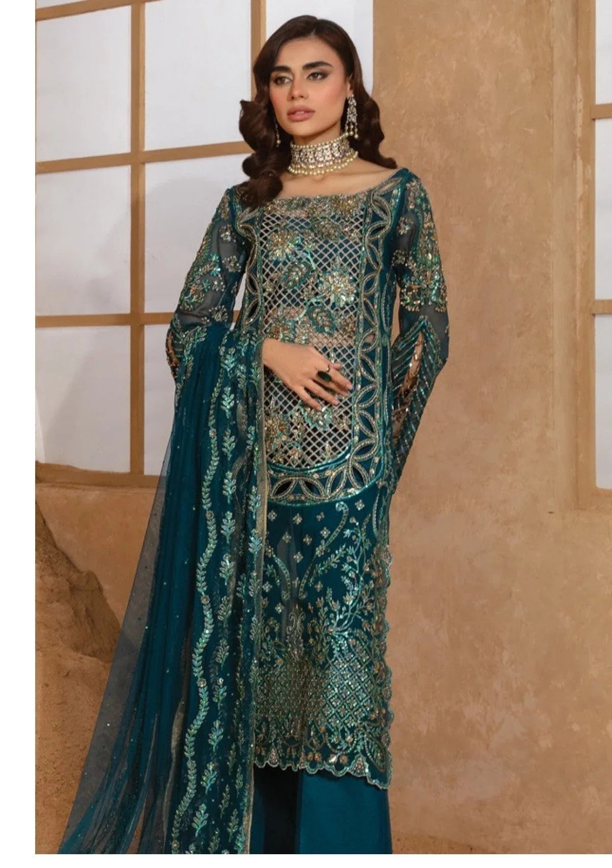 Rangrasiya | Chatoyer Wedding Formals 24 | D#01 - Zimil - Aqsa Fabrics