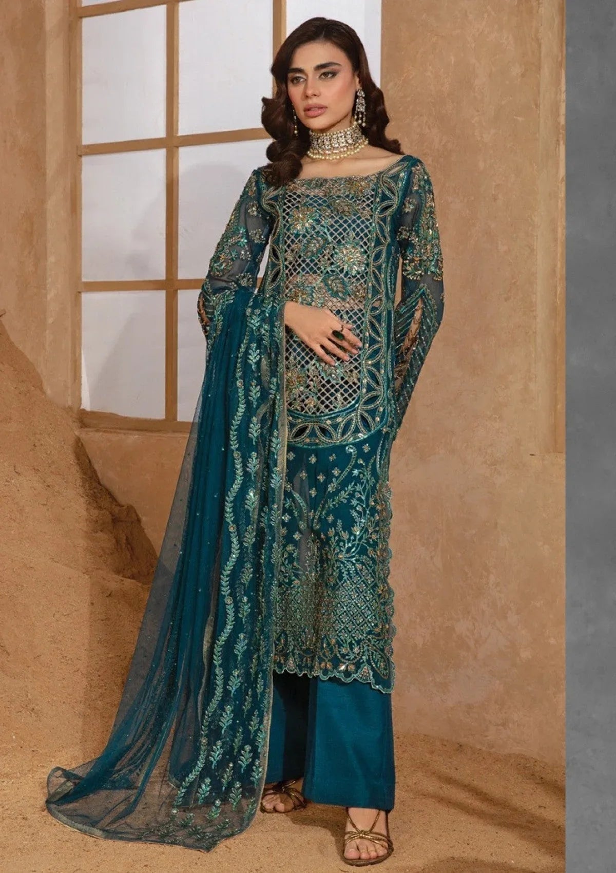 Rangrasiya | Chatoyer Wedding Formals 24 | D#01 - Zimil - Aqsa Fabrics