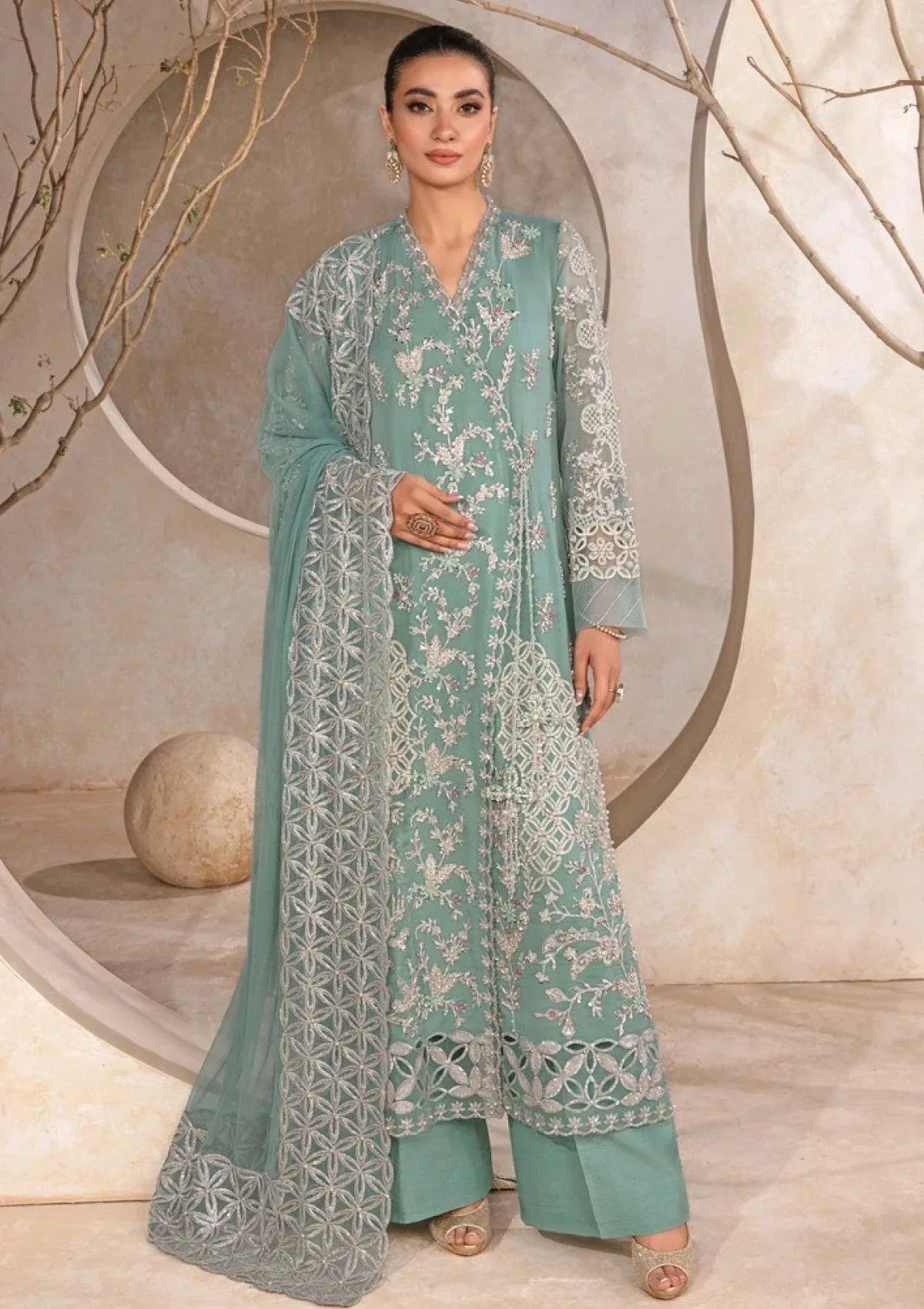Rangrasiya | Chatoyer Wedding Formals 24 | D#04 - Firuzeh - Aqsa Fabrics