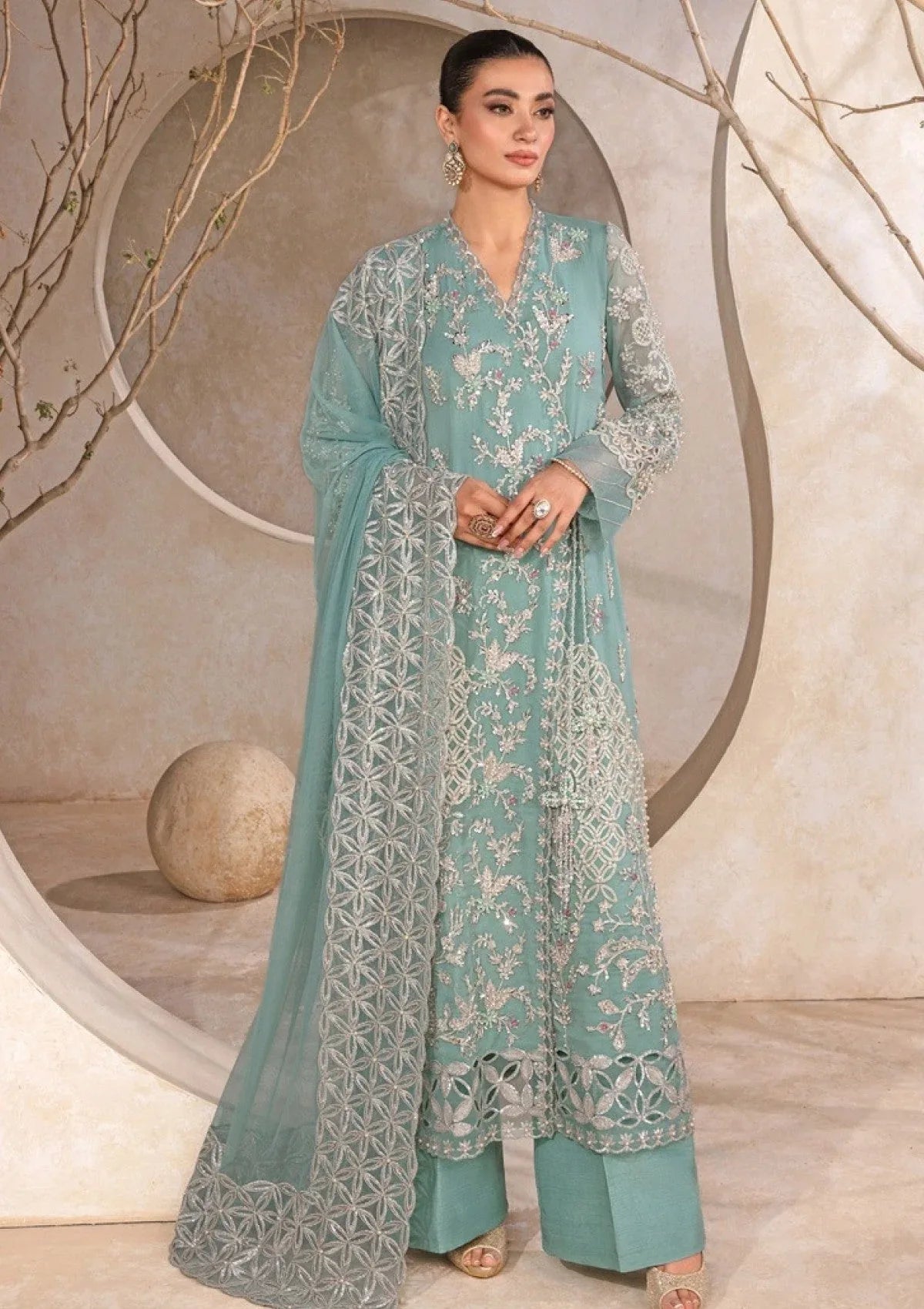 Rangrasiya | Chatoyer Wedding Formals 24 | D#04 - Firuzeh - Aqsa Fabrics