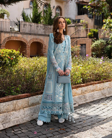 Republic Womenswear | Ilana Eid Luxury Lawn | Azure - Aqsa Fabrics