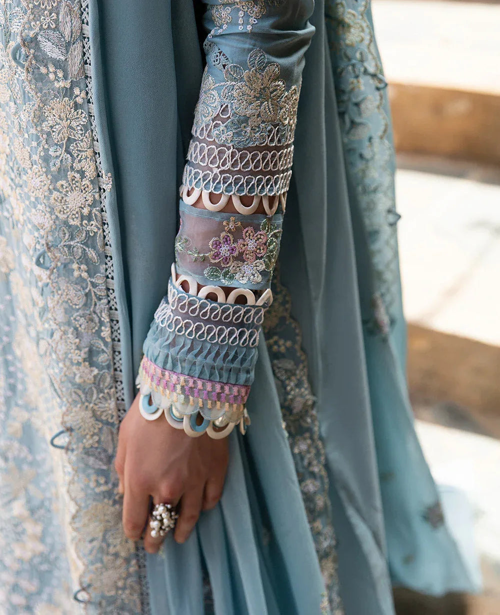 Republic Womenswear | Ilana Eid Luxury Lawn | Azure - Aqsa Fabrics