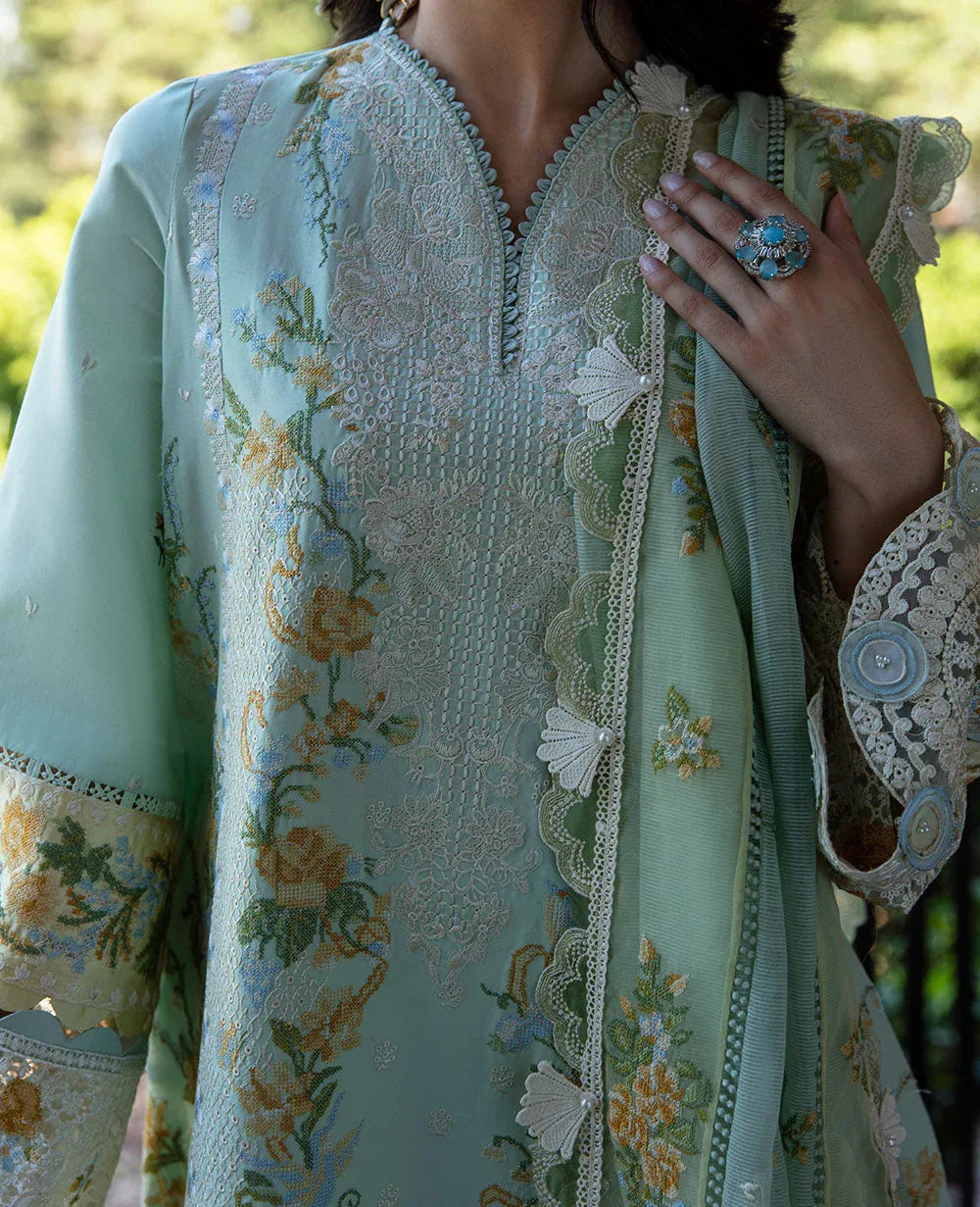 Republic Womenswear | Ilana Eid Luxury Lawn | Elaine - Aqsa Fabrics